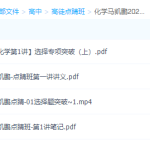 2021高途点睛班高考马凯鹏化学讲义视频学习大全